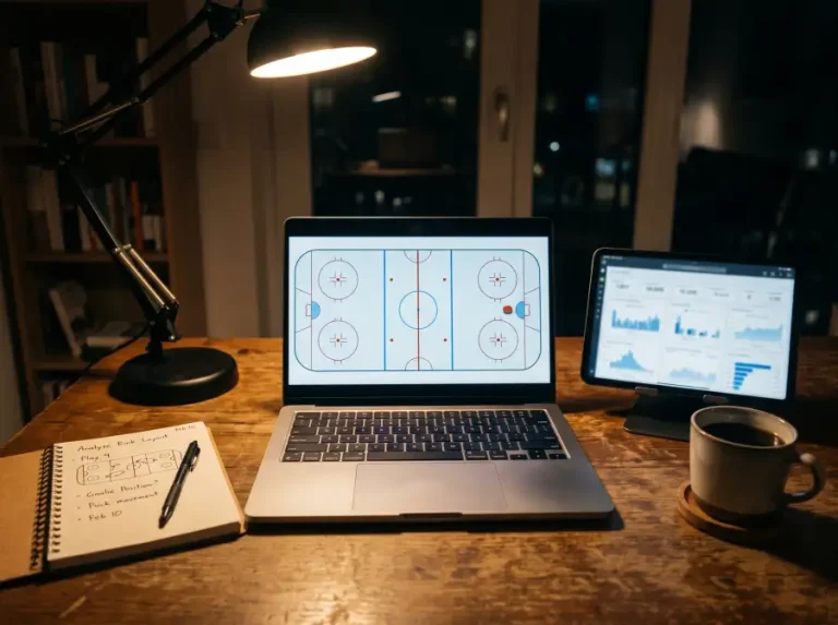 Live tracker NHL del operador con animación del partido y estadísticas integradas en tiempo real